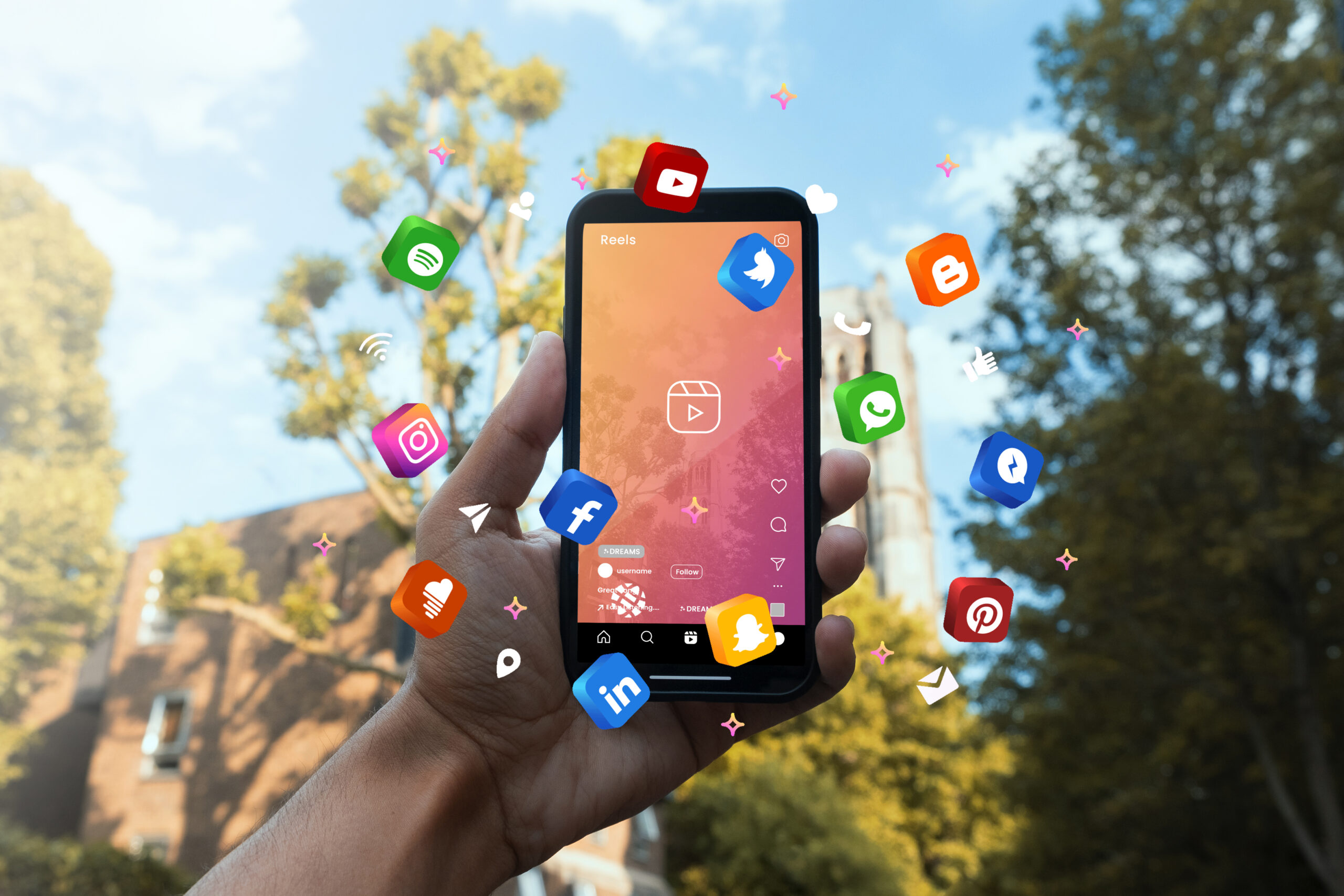 hand holding smartphone social media concept 1 scaled - Techkeymonk